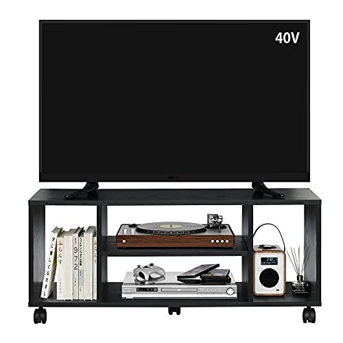 DEVAISE テレビ台 テレビボード ローボード tv台 キャスター付き tvボード 移動便利 4...