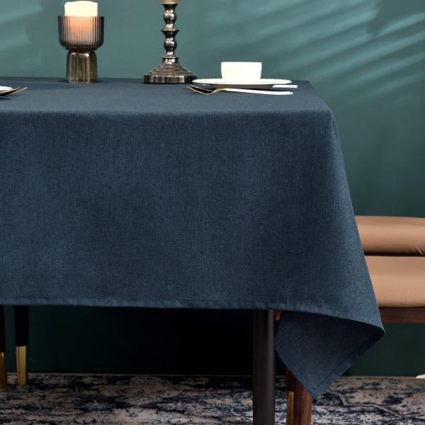 テーブルクロス撥水汚れ防止麻風の質感長方形無地140*180 140*240
