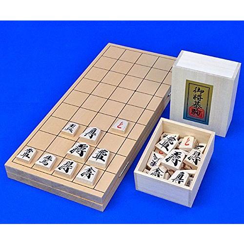手軽な木駒との手軽な折将棋盤セット 将棋セット 新桂5号折将棋盤セット木製将棋駒樺材優良押し