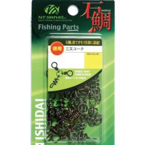 NTスイベルN.T.SWIVEL 徳用 三又コーク クロ 1