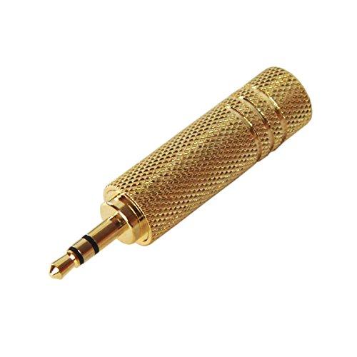 フジパーツ 6.3mm ステレオ標準プラグメス ー3.5mm ステレオミニプラグオス 変換プラグ P...