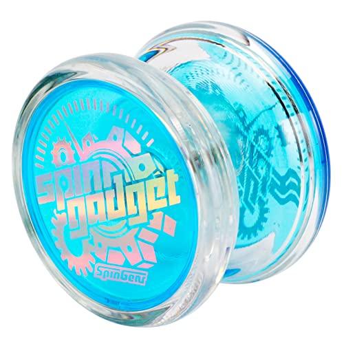 ヨーヨー スピンギア スピンガジェット 初心者 からＯＫ 大人も子供も楽しめるデザインクリアｘブルー...