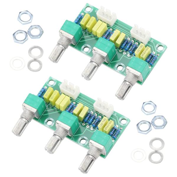 KKHMF 2個 パッシプリアンプトーンボードボリュームトレブルHIFI低音調整コントロールボード