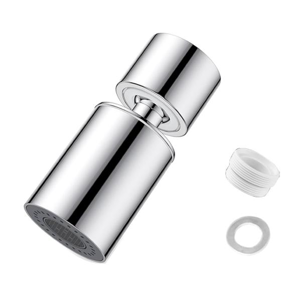 節水キッチンシャワーヘッド-蛇口延長、360度回転、2つの吐水モード、ユニバーサルインストール対応