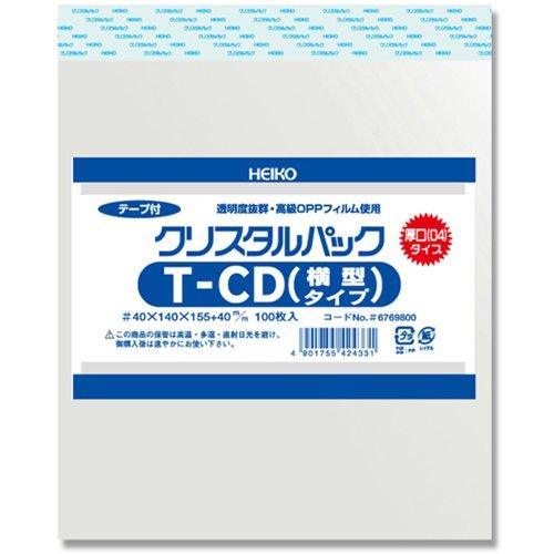シモジマ ヘイコー 透明袋 OPP袋 クリスタルパック テープ付 CD用 横 厚口 100枚 04T...