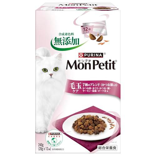 モンプチ ボックス 成猫用 毛玉ケア 7種のブレンド かつお節・まぐろ・かつお・鯛・サーモン・海藻・...