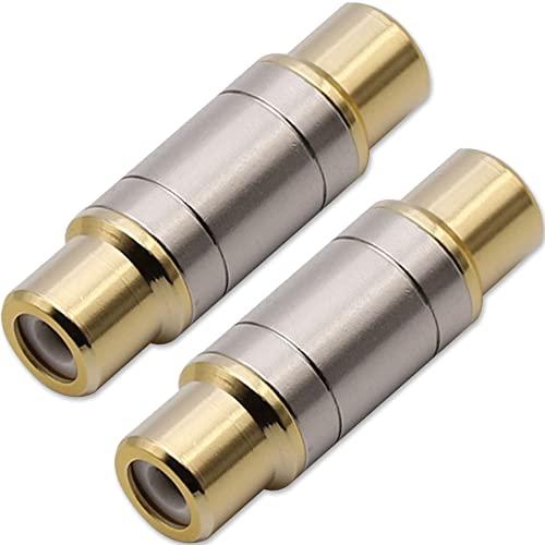 RCAメス to メス中継プラグ（すべて銅金メッキ/2個セット）メス to メスコネクタ RCA中継...