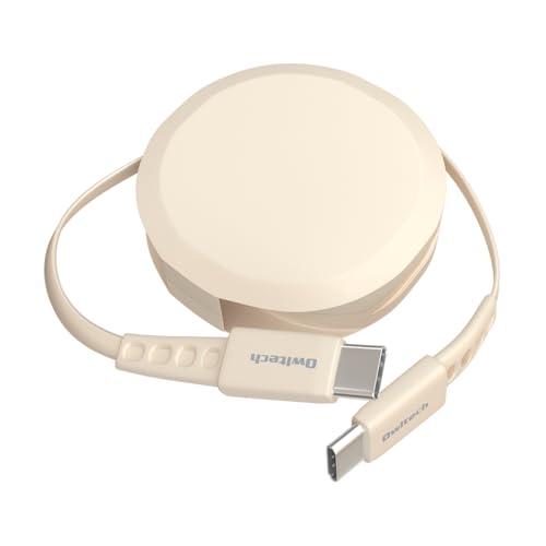 オウルテック 片引き巻取り式 USB Type-C to Cケーブル 90cm PD60W データ通...