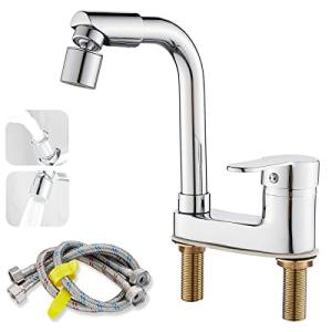 洗面蛇口 混合水栓 2穴 シングルレバー 洗面台 蛇口 交換 自分で 混合