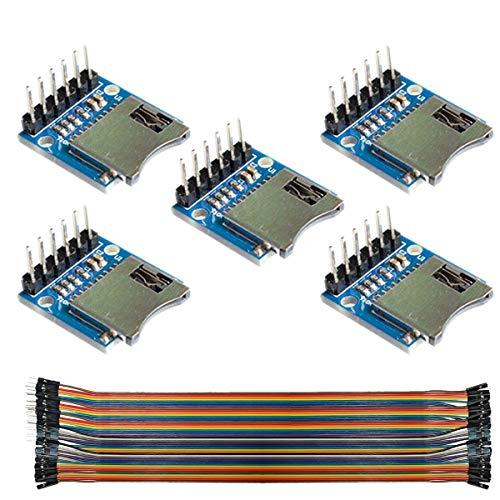 Youmile 5個TFマイクロSDカードモジュールメモリシールドモジュールマイクロSDストレージ拡...