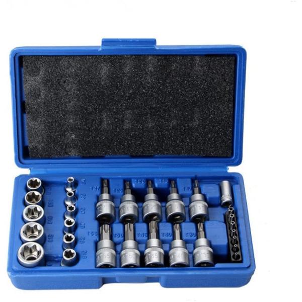 ＨＹＣＤＩＹＴＳ トルクスビットソケットセット 29点 E＆T型トルクスソケット トルクスネジ用ビッ...