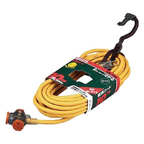 ハタヤ HATAYA 2P接地付 延長コード 屋内用 コード10m 太さ2.0? 標準 コンセント3...