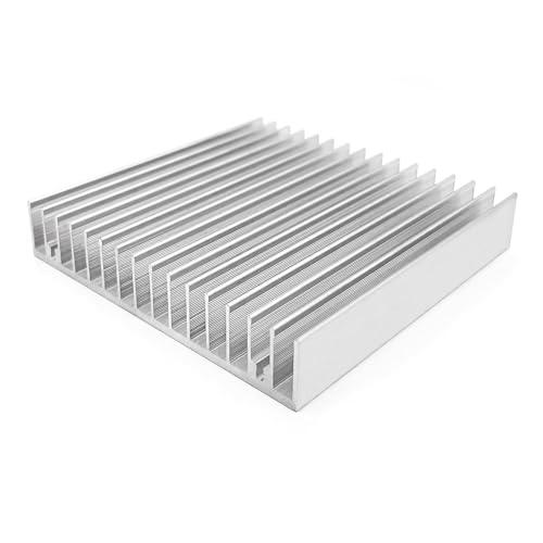 Awxlumvヒートシンク 大型 高コスパ 100mm × 100mm × 18mm 冷却 フィン ...