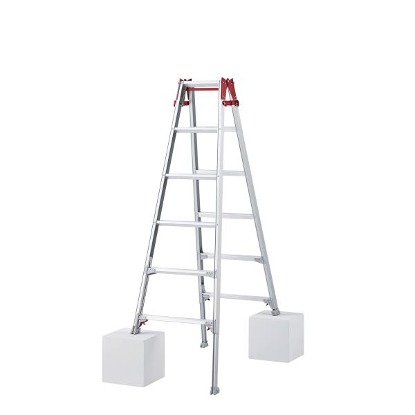 長谷川工業Hasegawa 脚部伸縮式はしご兼用脚立ワンタッチバー付 6段 RYZ-18c 1.61...