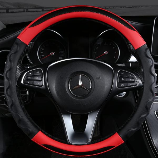 TATACLEA 車用 ハンドルカバー 軽自動車 ステアリングカバー O型 38cm 3Dグリップ ...