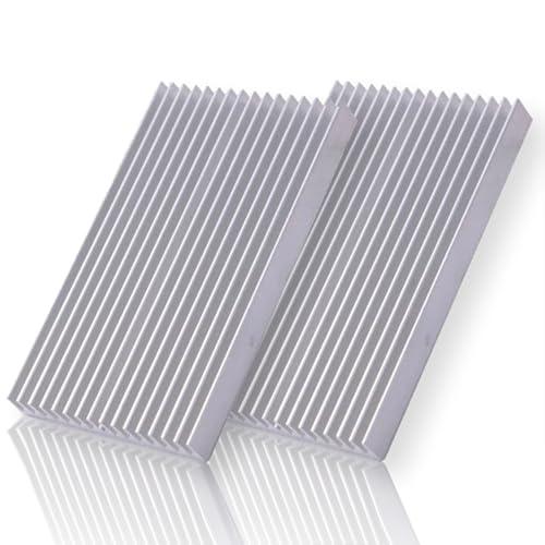 アウプル アルミ製 ヒートシンク 10 × 6 × 1 cm 放熱板 冷却 2個セット