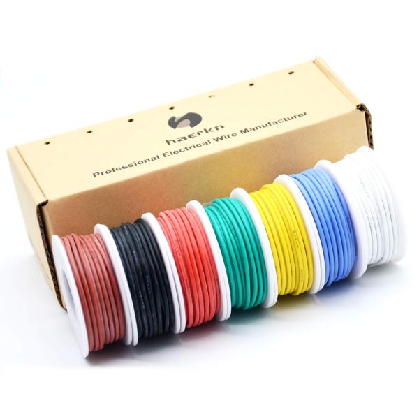 22AWG 7 Color set 電線ケーブル 0.3mm2ソリッドワイヤキット 7色セット 8?...