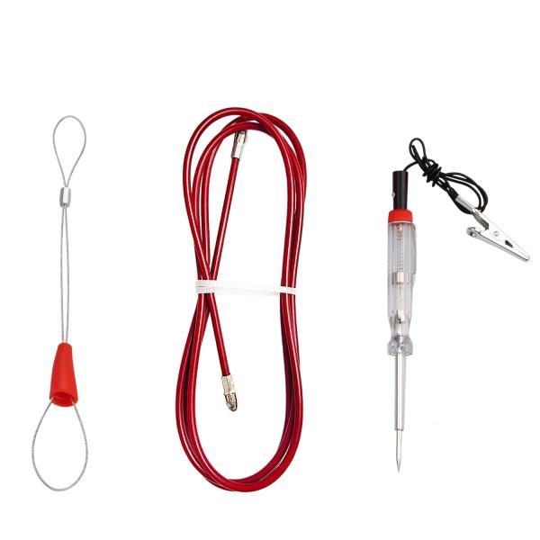 PORAXY 配線通し 検電テスター 6V〜24V仕様 配線通し1.2m 自動車整備用工具 通電確認...