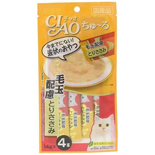 チャオCIAOちゅ〜る毛玉配慮とりささみ4本6個セット