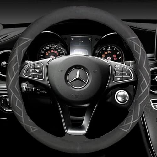 TATACLEA ハンドルカバー 車内装 四季汎用 フルスエード 高級 おしゃれ かっこいい 触感よ...