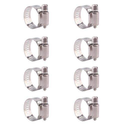 ホースバンド ステンレスバンド ホースクランプ SUS304ステンレス製 調整可能 強力固定 8個入...