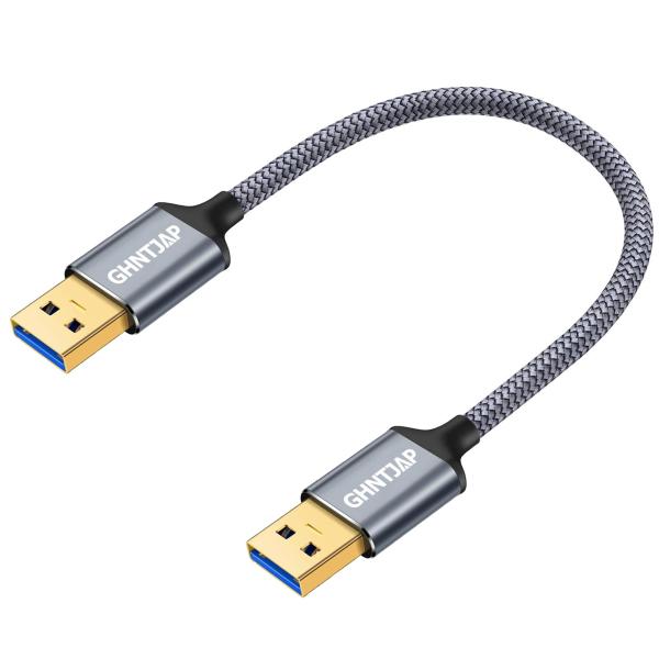 GHNTJAP USB 3.0 ケーブル 0.3M USB ケーブル オスオス a-aタイプ 5Gb...