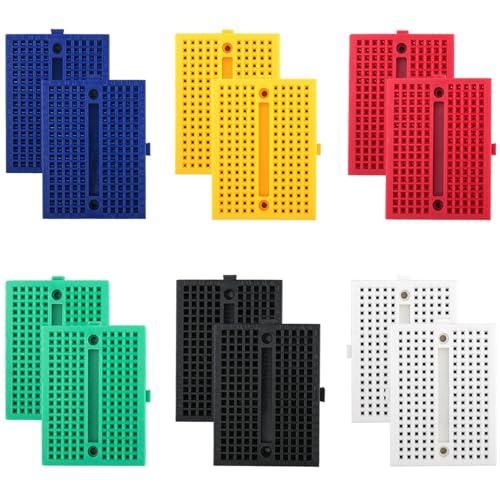 LIANHATA 12個セット ミニブレッドボード 170穴 ブレッドボード 実験用ボード 電源モジ...