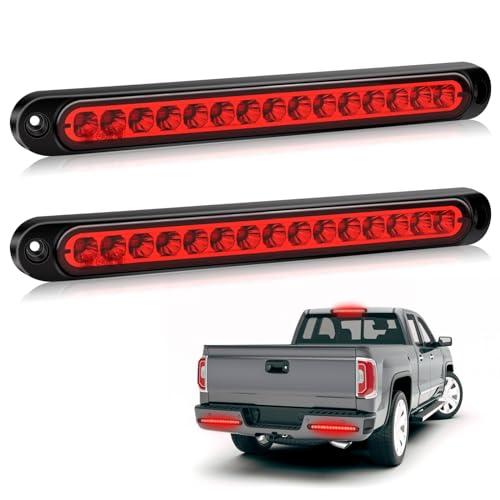 RICISUNG ハイマウントストップランプ 車用 2個セット 赤 高輝度 12V 24V 15連L...