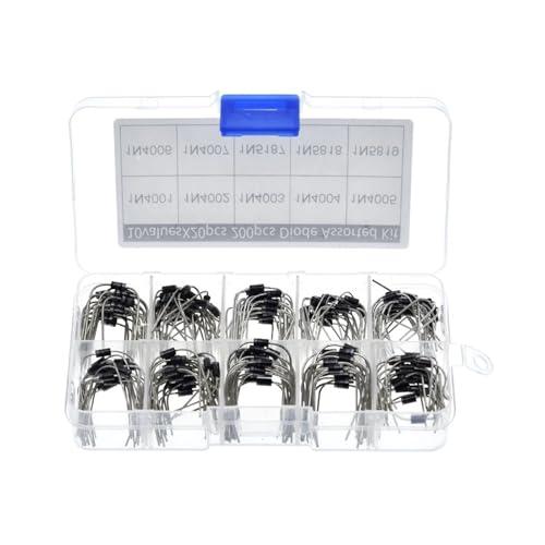 BEHOSHI 200個 整流器ダイオードセット 10値 1N4001?1N4007 1N5817?...