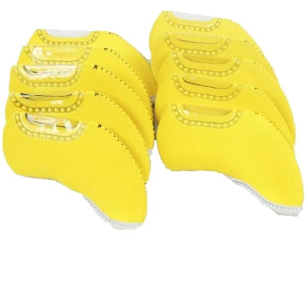 東川口商事 ゴルフ アイアン ヘッド カバー 番手 見える 窓 付 ソフト 素材 １０個 セット 色...