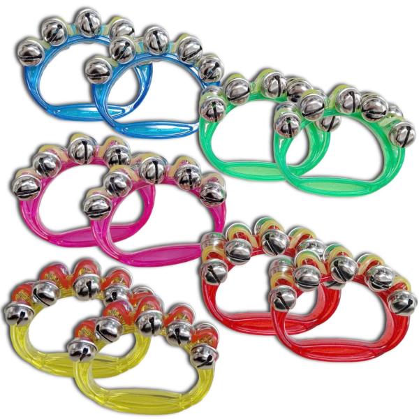 鈴 楽器 リングベル ハンドベル すず クリスマス 幼児 5色 2個ずつ10個セット 10個セット