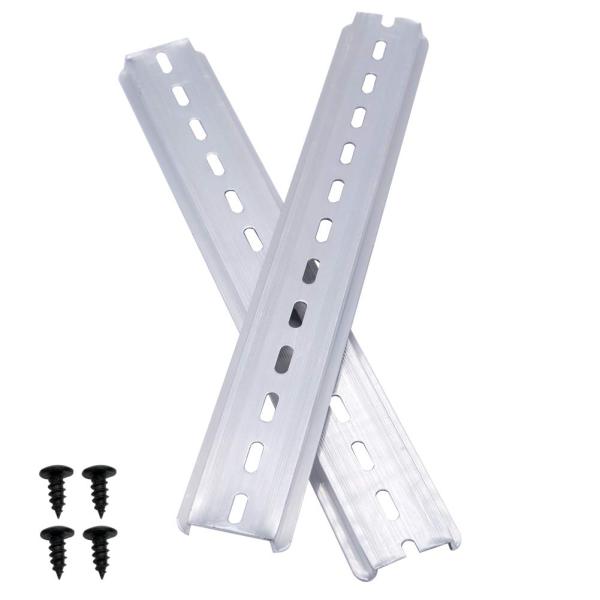 mxuteuk 2個DINレール溝付きアルミニウムRoHS 250mm長35 mm幅7.5 mm高、...