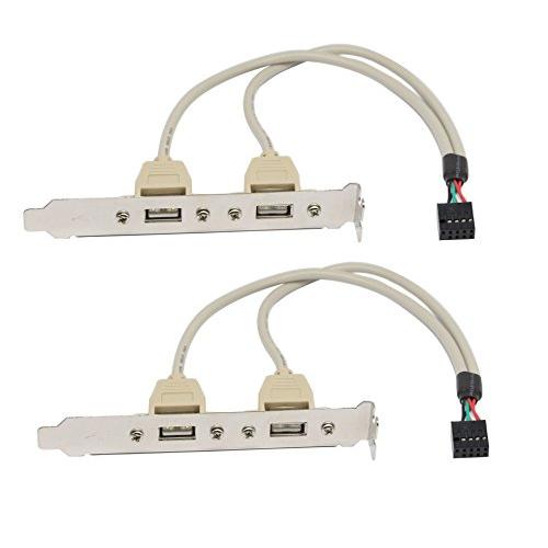 SinLoon 2点セットク コンピュータ ケーブル＆コネクタ 新しい 2ポート USB 2.0 P...