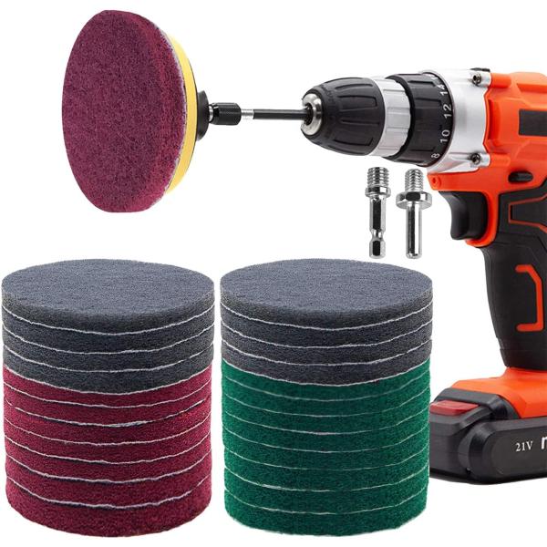 100mm 研磨パッド GOH DODD 28点セット 精練パッド スクラブパッド 付き マジックパ...