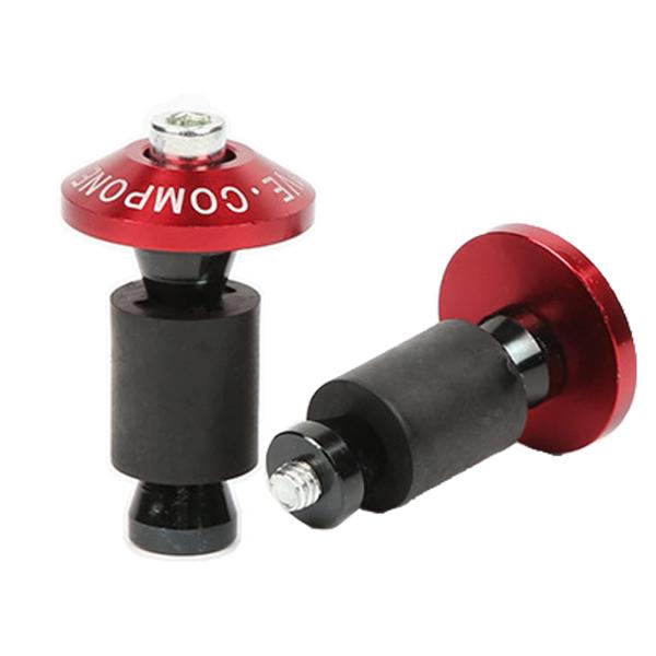 サムコス ハンドル バーエンド キャップ 2個セット 赤 オートバイ用 バイク用 ハンドルバーグリッ...