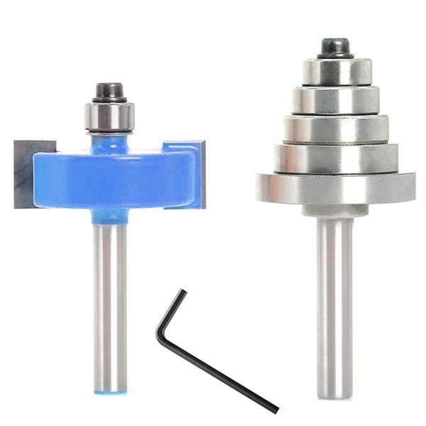 Akylin 超硬刃ルータービット T型ほぞカッター と 交換用ベアリング T型 ルータービット6m...