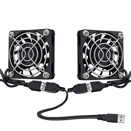 GDSTIME 2連 6010 60mm x 10mm 6cm 5V DC USB 小型冷却ファン換...