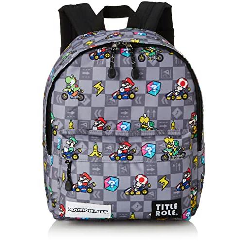 タイトルロール リュック マリオカート キッズ マリオ ルイージ グッズ 大容量 B5収納 ブラック...