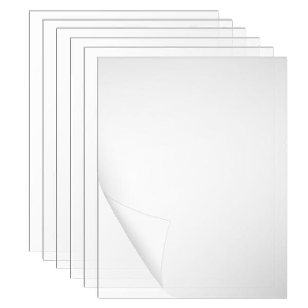 AOBOPLE 6枚厚さ1mm A4 透明アクリル板 高透明 明るいプレキシガラス板 塗装 DIY制...