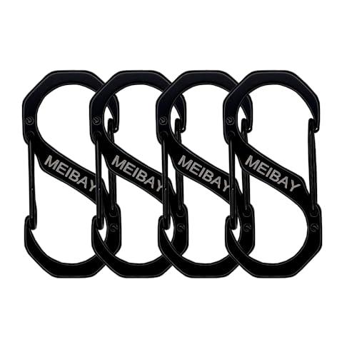 MEIBAY カラビナ 304ステンレス鋼 5.44cm s字 アウトドア 登山フック 多用途 キャ...