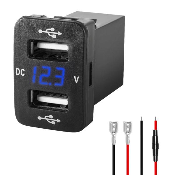 Levigo カーチャジャーUSB 5V 4.2A急速充電 トヨタ車向け 電源ソケット 2ポート付き...