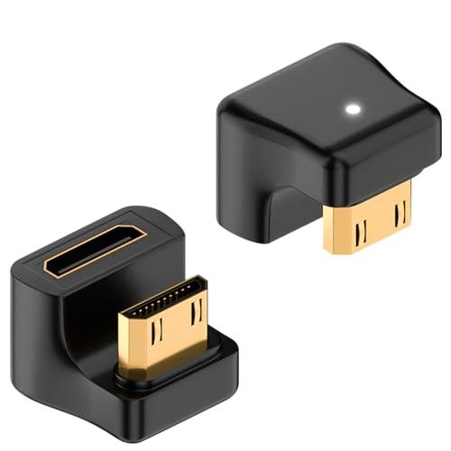 【互換品】 Duttek 8K U型ミニHDMIアダプタ、U字型ミニHDMIオスメスアダプタ48Gb...