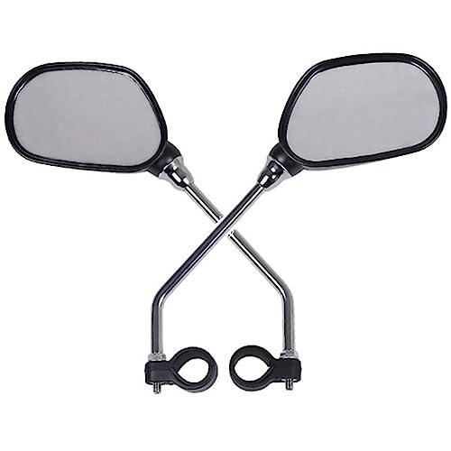 FJmark 自転車 ミラー 反射板付き 汎用 広視野角 360度調整可能 簡単取付 ロード スポー...