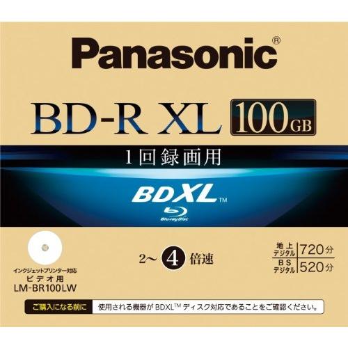 パナソニック ブルーレイディスク 録画用4倍速 100GB片面3層 追記型 単品 LM-BR100L...