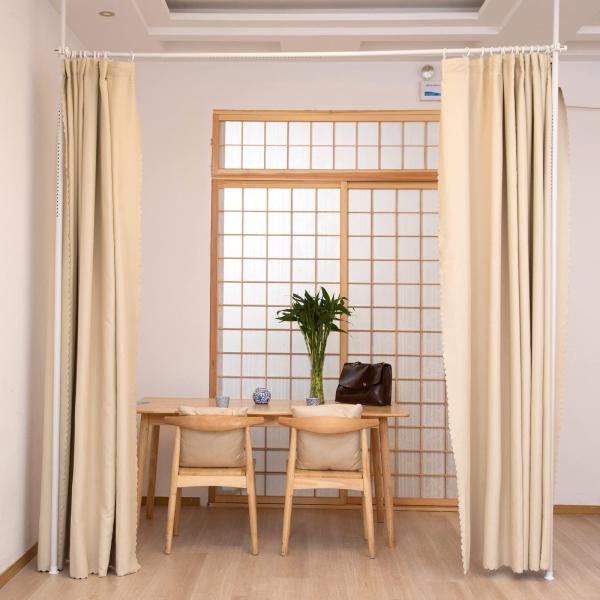 IMIEE つっぱり式 間仕切り 部屋仕切り 間仕切りカーテンポール つっぱり棒 パーテーション カ...