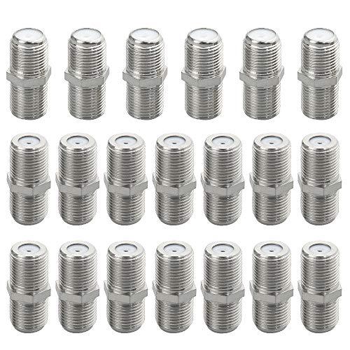 WMYCONGCONG 20個セット F型プラグ メス/メス 中継接栓 延長用 同軸ケーブル 延長ア...