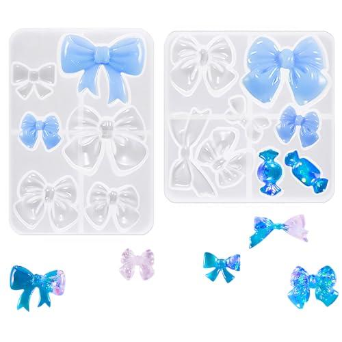 サムコス リボン シリコンモールド 2個セット uvレジン ソフトモールド 粘土 DIY 手作 ペン...