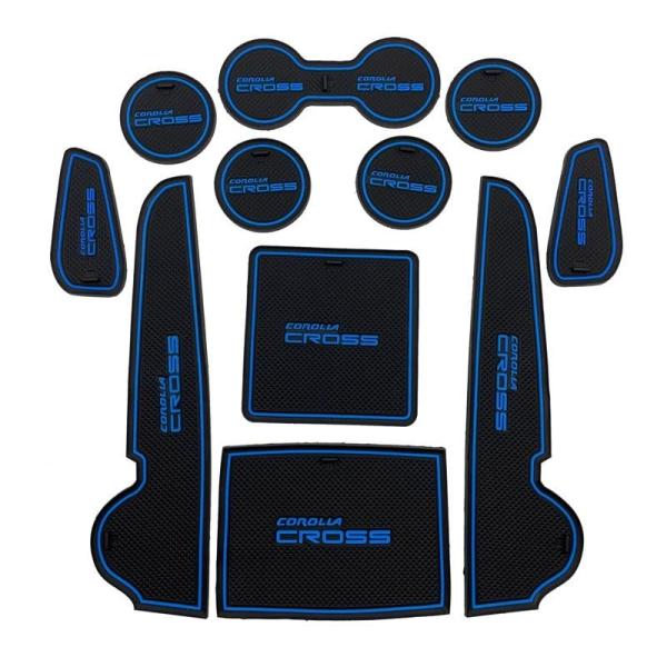 MEKOMEKO 新型 トヨタ カローラクロス 専用 インテリアラバーマット 車種専用設計 ドアポケ...
