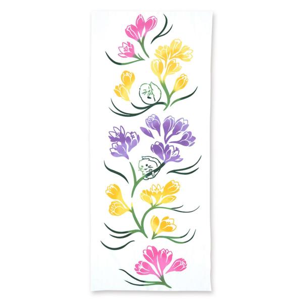 ミヤモトタオル 宮本 kenema注染手ぬぐい 春の訪れ 約35×90cm 日本製