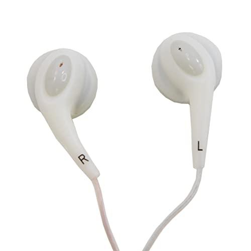 パステルカラー ステレオ インナー イヤホン 1.2m 3.5mm プラグ ホワイト 1個